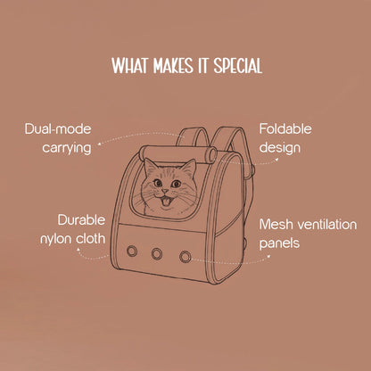 Halo Carrier Bag | Elegant, Ventilated, Secure Pet Travel