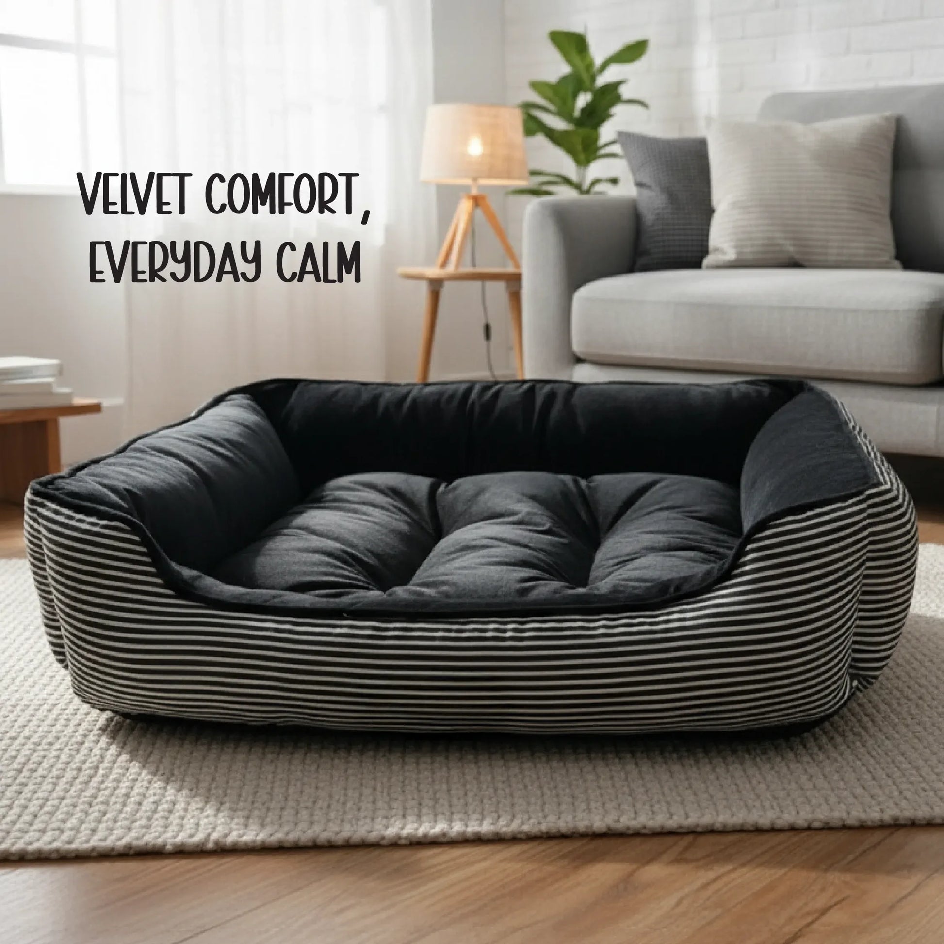 Havana Bed | Ultra-Soft Velvet Pet Bed | Washable, Non-Slip & Perfect for Everyday Snuggles - Tilting Heads