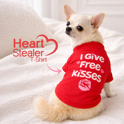 Heart Stealer T-Shirt – Printed Cotton T-Shirt for Small Pets