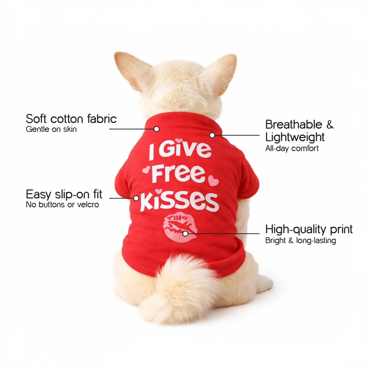 Heart Stealer T-Shirt – Printed Cotton T-Shirt for Small Pets