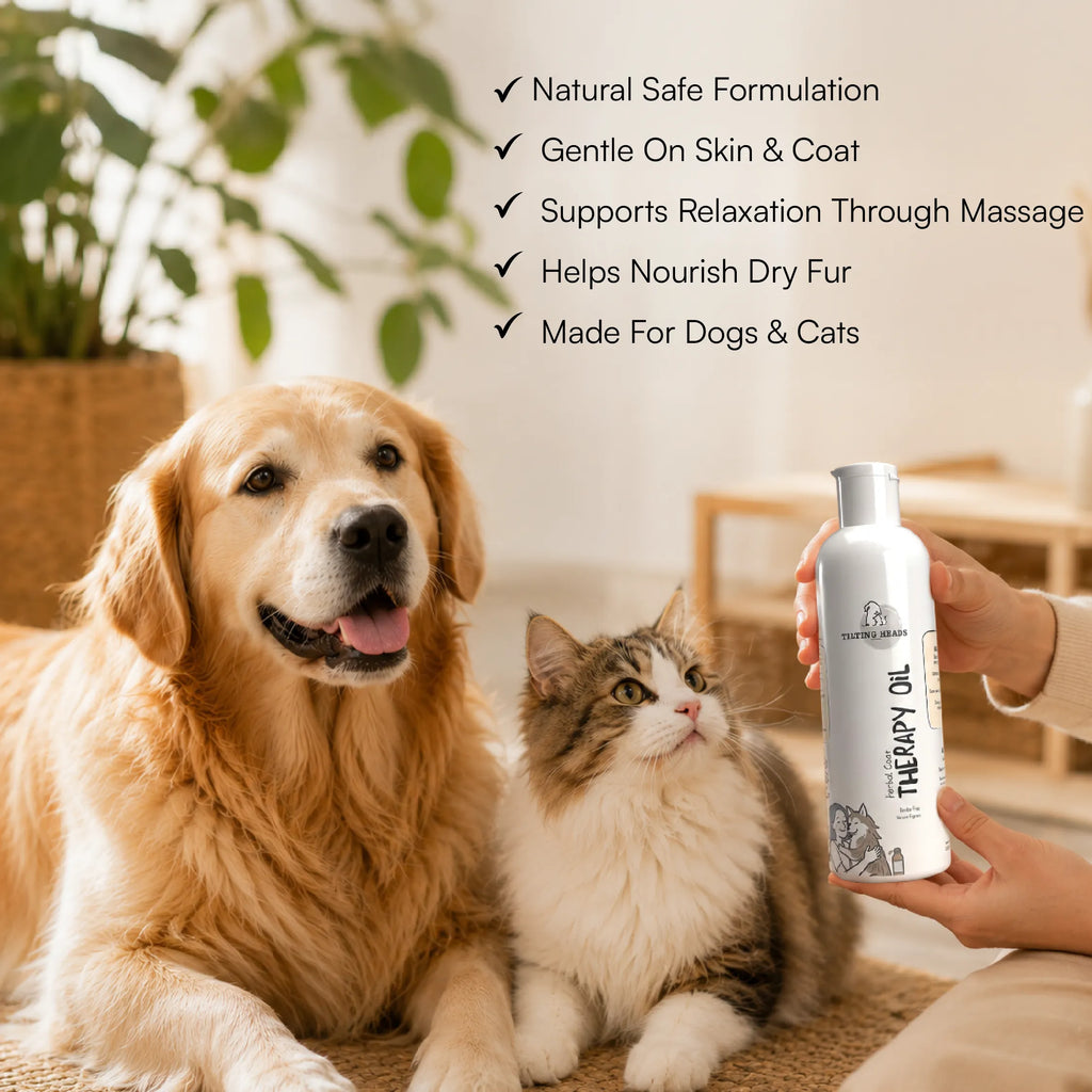 Herbal Coat Therapy Oil | Stress Relief & Relaxation | Natural, Safe Formulation for Dogs & Cats