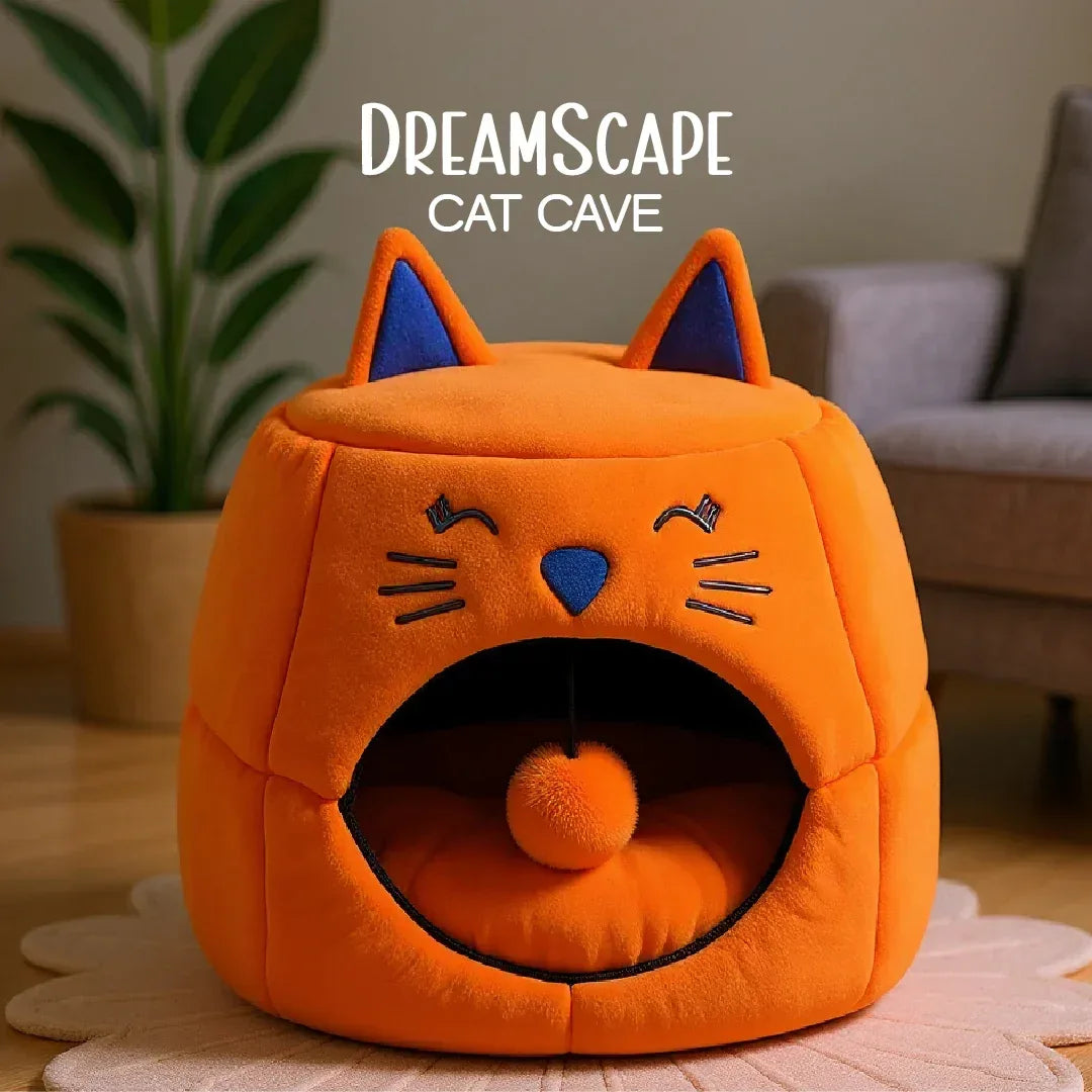 Dreamscape Cat Cave | 2-in-1 Cozy Sofa Cum Bed | Just for Your Pet - Tilting Heads