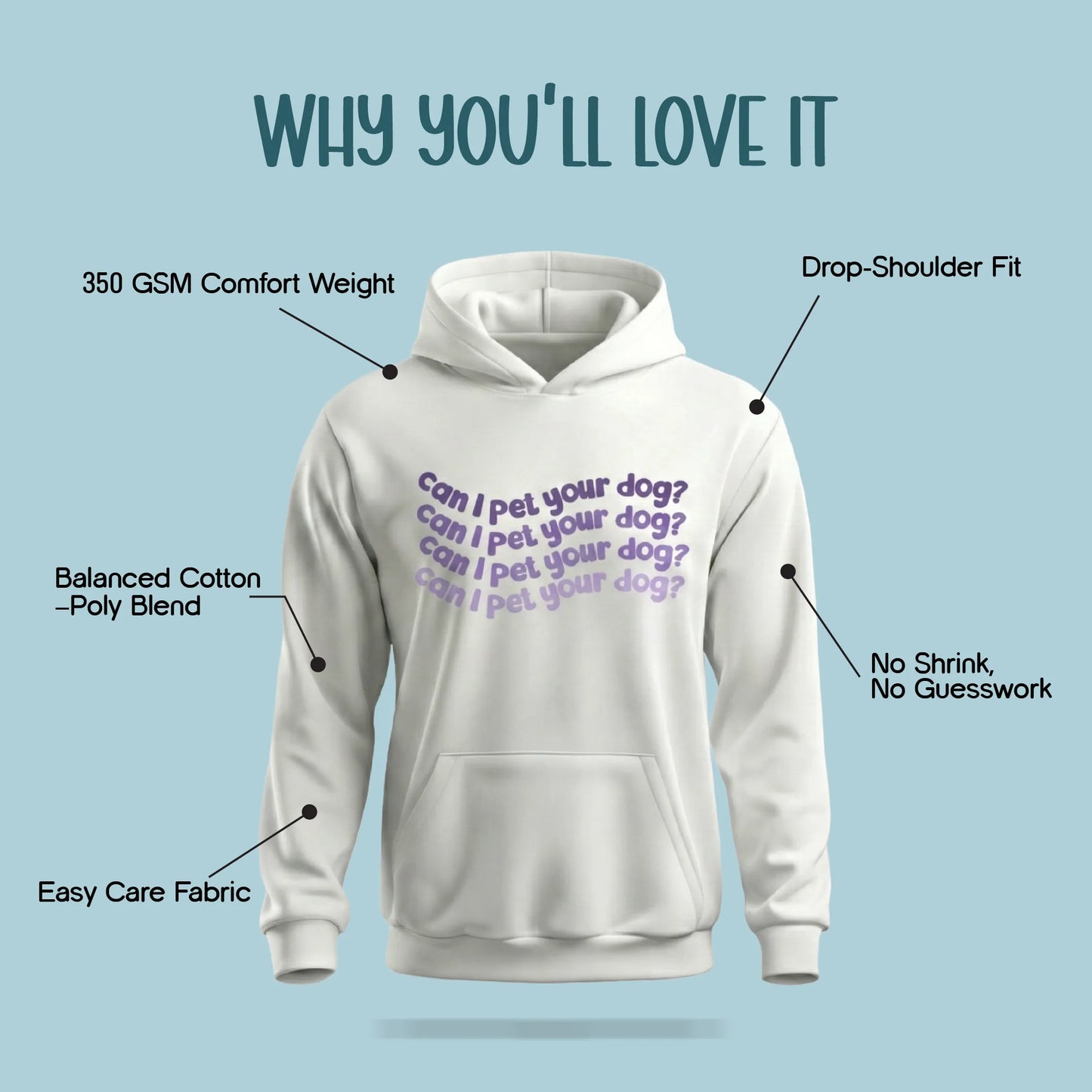Can I Pet Your Dog Hoodie | Elevated Comfort | Unisex Pet-Parent Hoodie