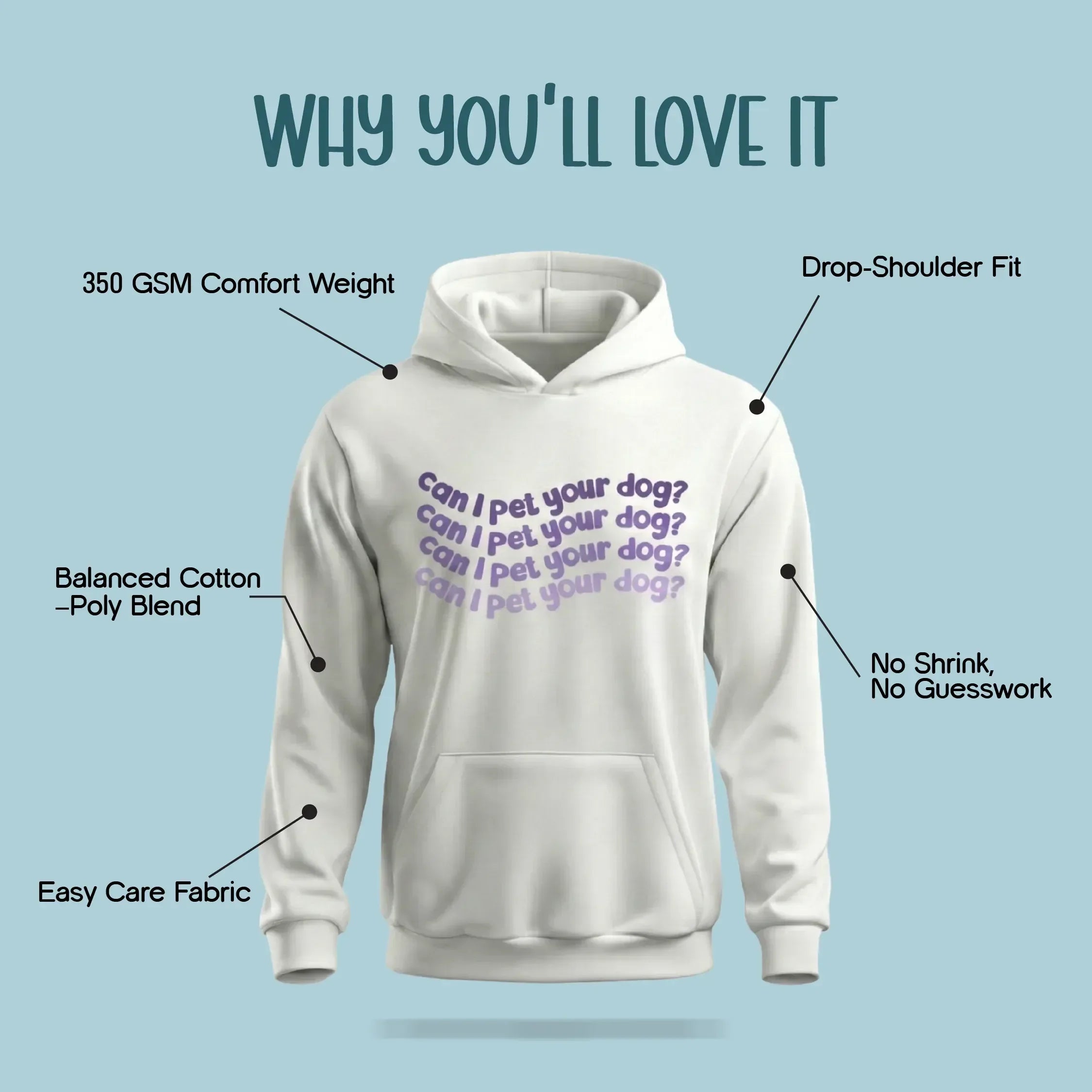 Can I Pet Your Dog Hoodie | Elevated Comfort | Unisex Pet-Parent Hoodie - Tilting Heads