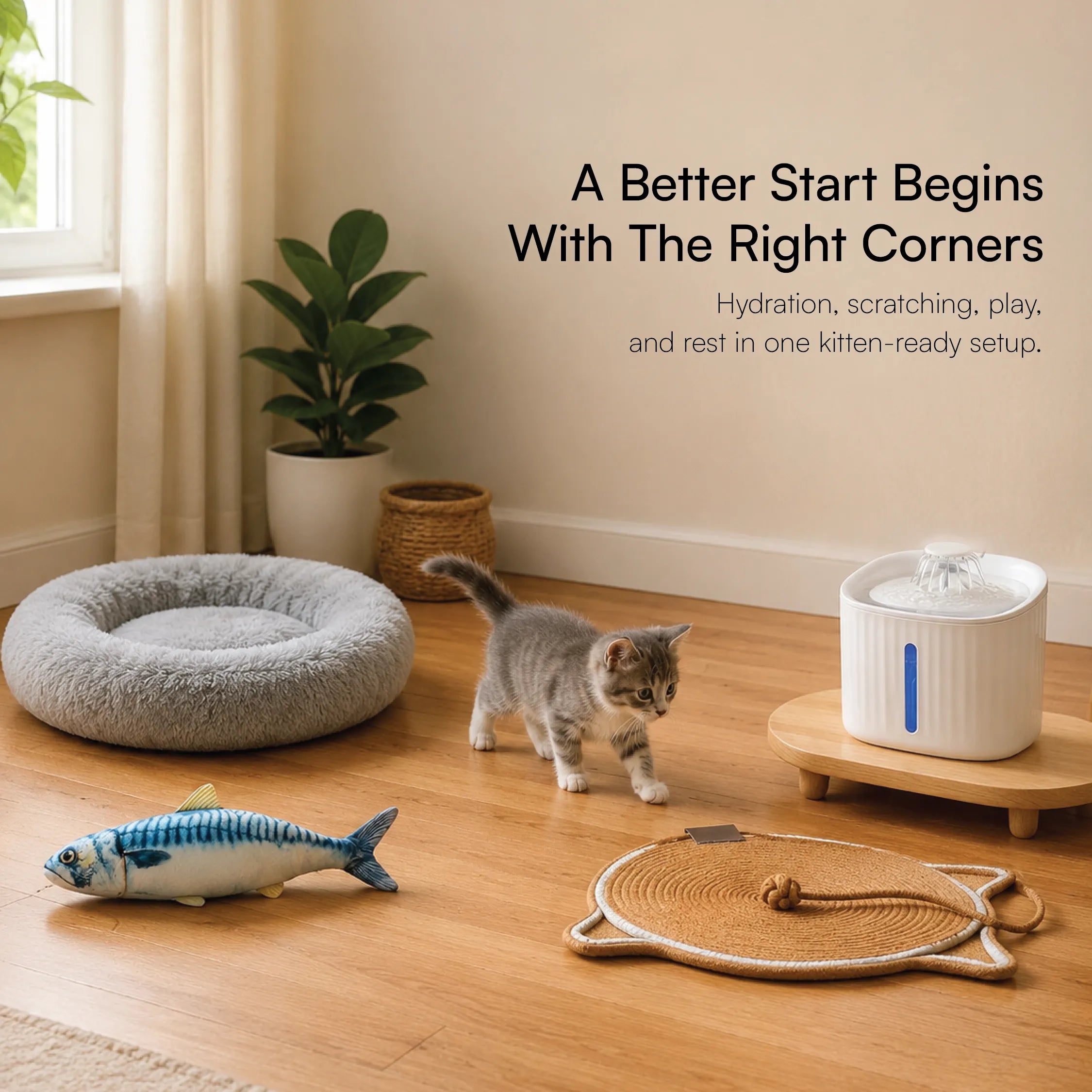 Kitten Starter Pack | Sip, Scratch, Play & Nap