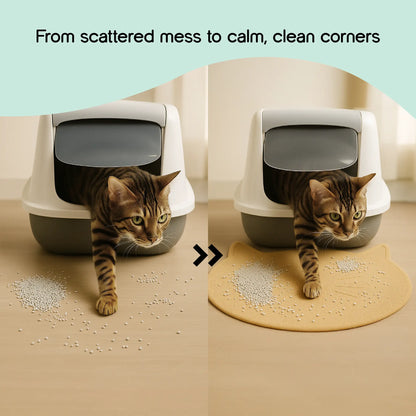 Leo Litter Mat | Hygienic Cat Mat | Durable Non-Slip Litter & Feeding Mat