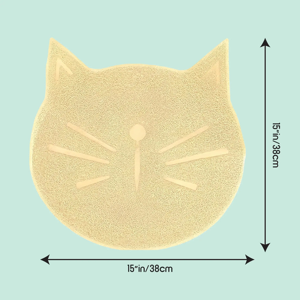 Leo Litter Mat | Hygienic Cat Mat | Durable Non-Slip Litter & Feeding Mat - Tilting Heads