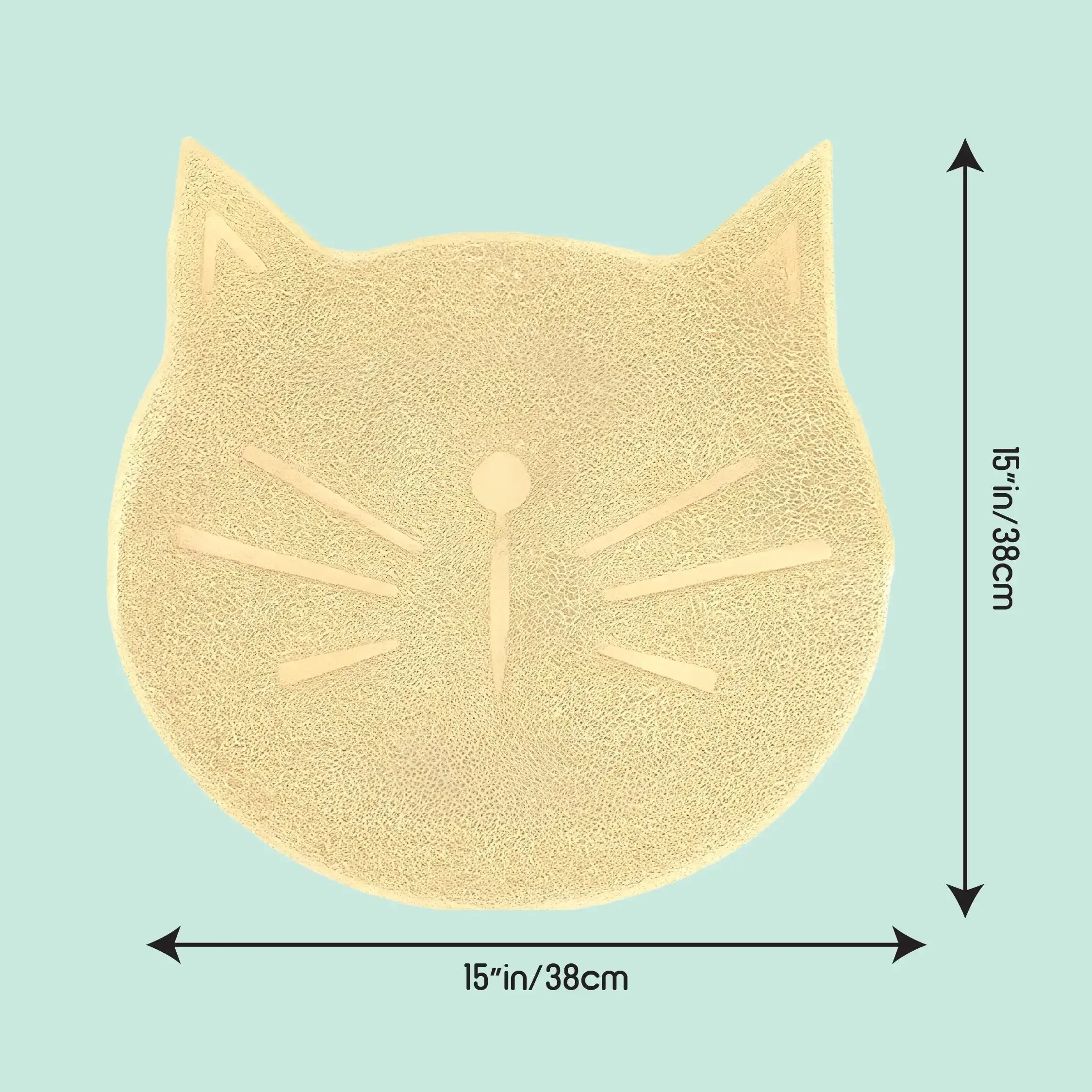 Leo Litter Mat | Hygienic Cat Mat | Durable Non-Slip Litter & Feeding Mat - Tilting Heads