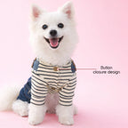 Love Bug Romper – Denim Outfit for Small Pets