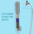 LumiRinse Spa Shower | 2-in-1 Sprayer + Grooming Brush - Tilting Heads