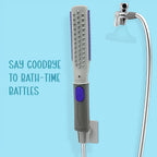 LumiRinse Spa Shower | 2-in-1 Sprayer + Grooming Brush - Tilting Heads
