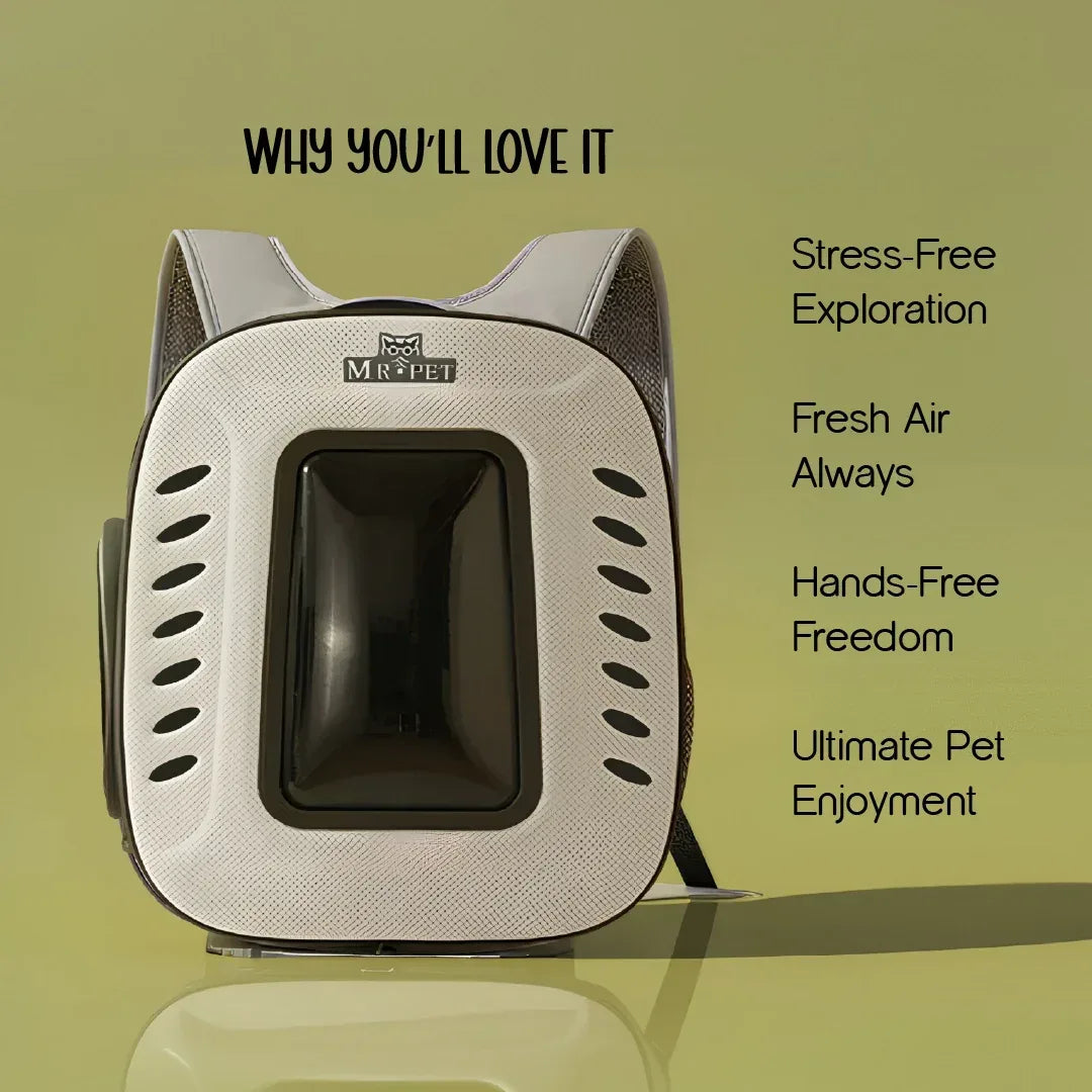 Mr. Pet Carrier Bag – Stylish, Secure Travel Gear for Pet Moms - Tilting Heads