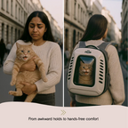 Mr. Pet Carrier Bag – Stylish, Secure Travel Gear for Pet Moms - Tilting Heads