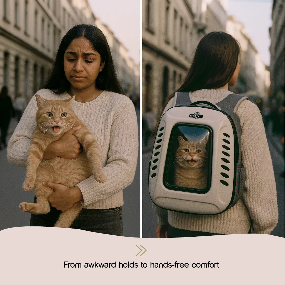 Mr. Pet Carrier Bag – Stylish, Secure Travel Gear for Pet Moms - Tilting Heads