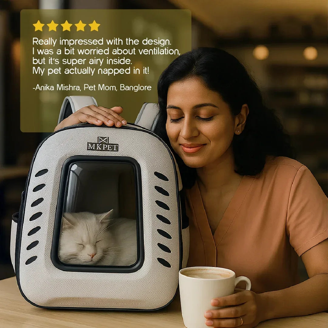 Mr. Pet Carrier Bag – Stylish, Secure Travel Gear for Pet Moms - Tilting Heads