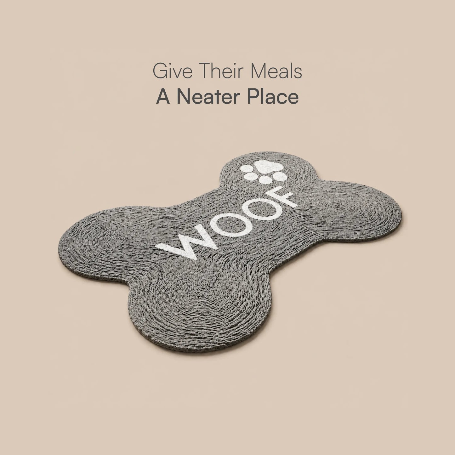 Mealbone Mat | Bone-Shaped, Non-Slip Comfort | Clean Paws, Cozy Floors
