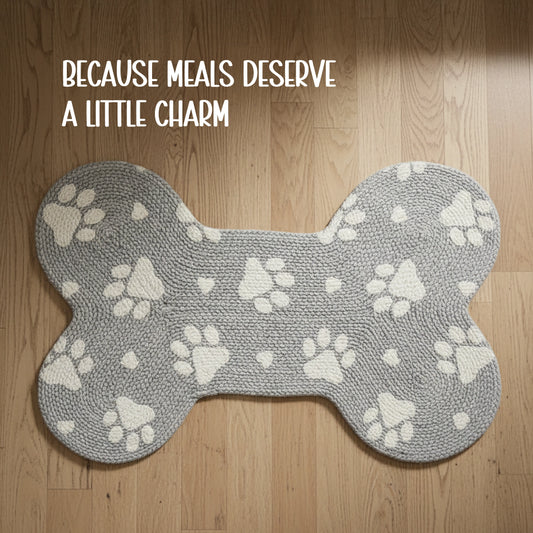 Mealbone Mat | Bone-Shaped, Non-Slip Comfort | Clean Paws, Cozy Floors