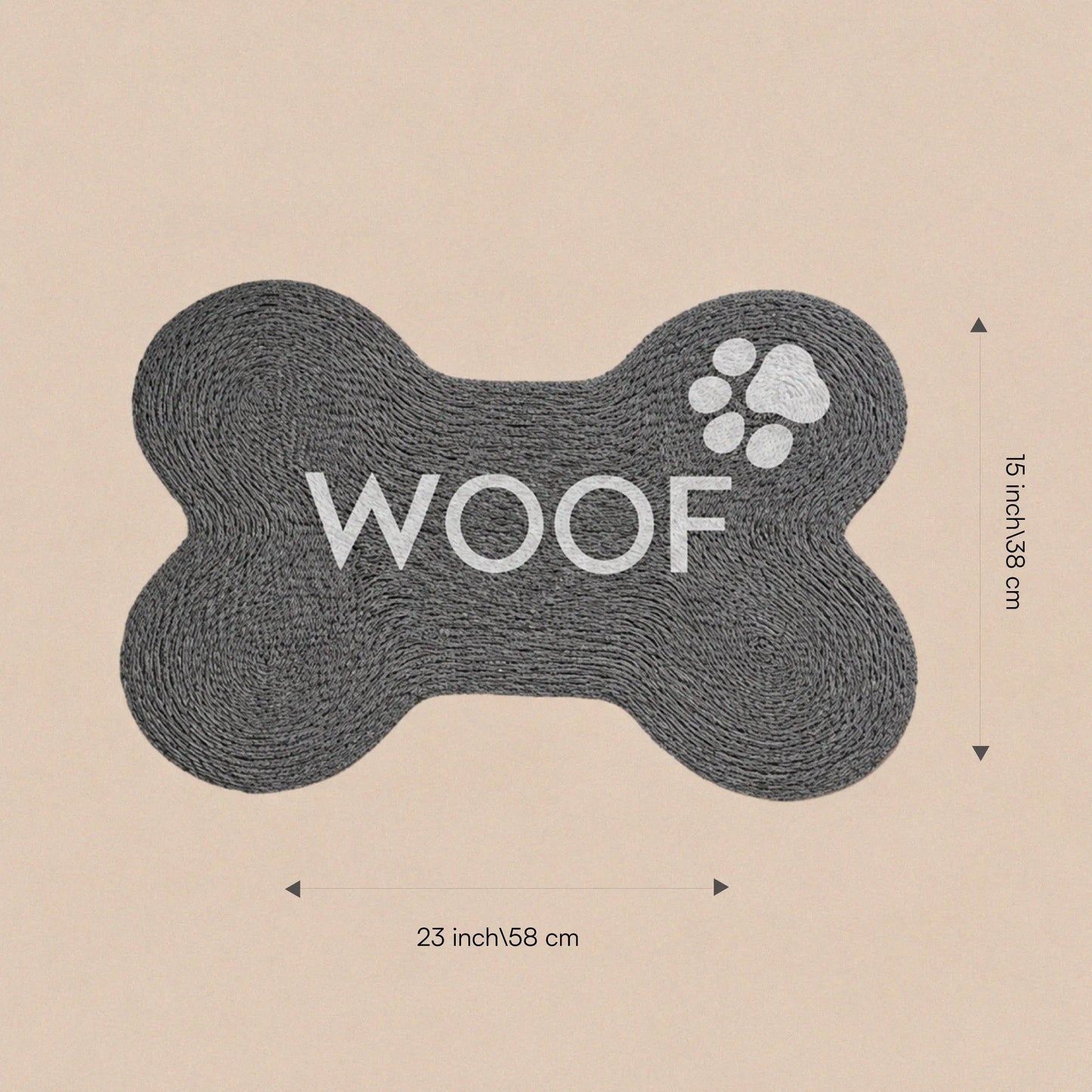 Mealbone Mat | Bone-Shaped, Non-Slip Comfort | Clean Paws, Cozy Floors