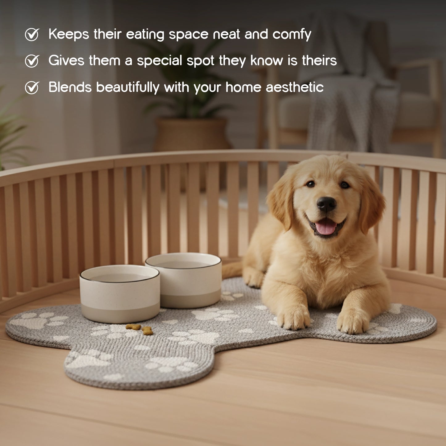 Mealbone Mat | Bone-Shaped, Non-Slip Comfort | Clean Paws, Cozy Floors