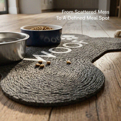 Mealbone Mat | Bone-Shaped, Non-Slip Comfort | Clean Paws, Cozy Floors