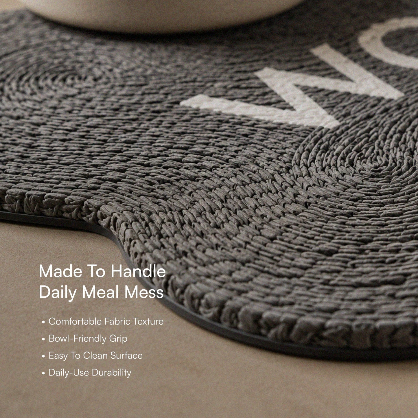 Mealbone Mat | Bone-Shaped, Non-Slip Comfort | Clean Paws, Cozy Floors