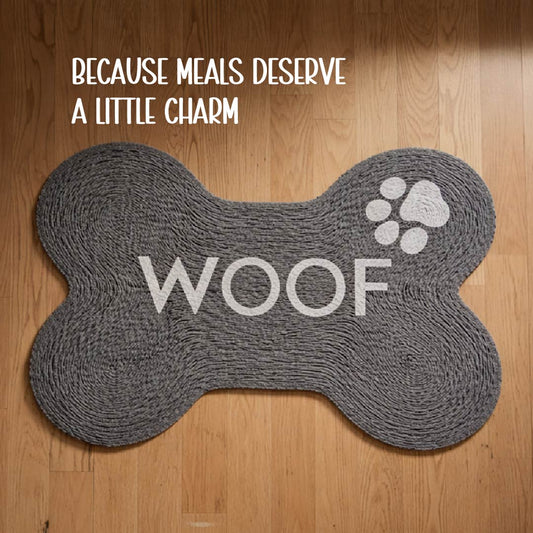 Mealbone Mat | Bone-Shaped, Non-Slip Comfort | Clean Paws, Cozy Floors