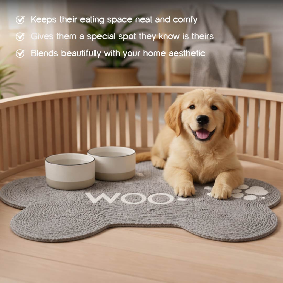 Mealbone Mat | Bone-Shaped, Non-Slip Comfort | Clean Paws, Cozy Floors