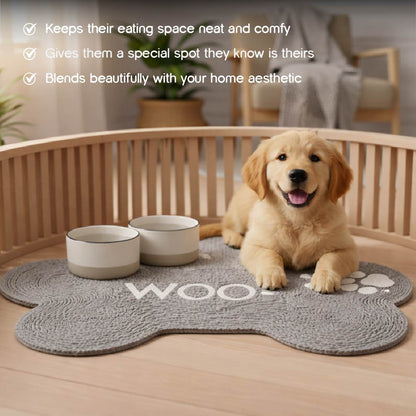 Mealbone Mat | Bone-Shaped, Non-Slip Comfort | Clean Paws, Cozy Floors
