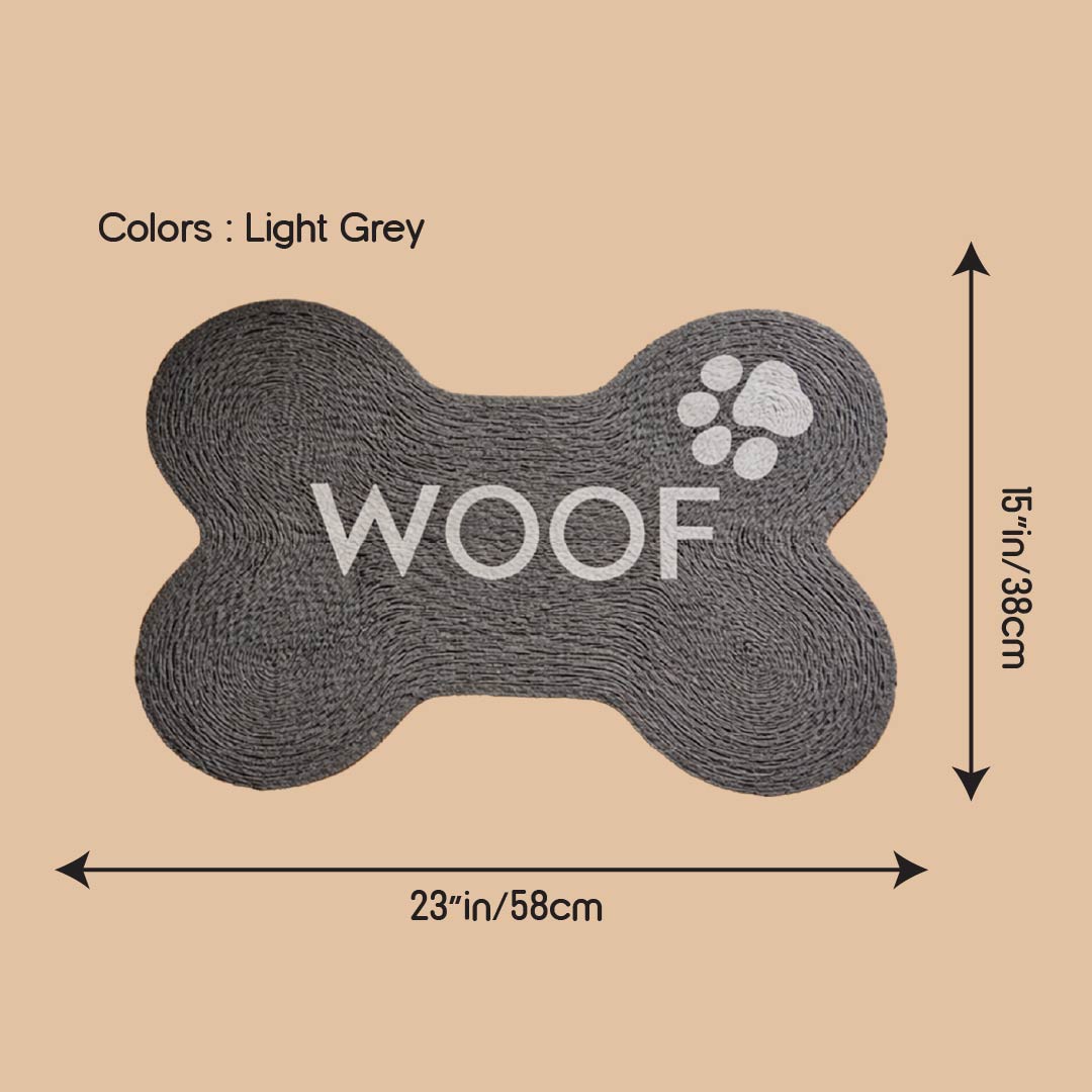 Mealbone Mat | Bone-Shaped, Non-Slip Comfort | Clean Paws, Cozy Floors