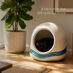 Meow Cave – Covered Cat Lounge with Built-in Scratch Board | Safe, Cozy & Enclosed