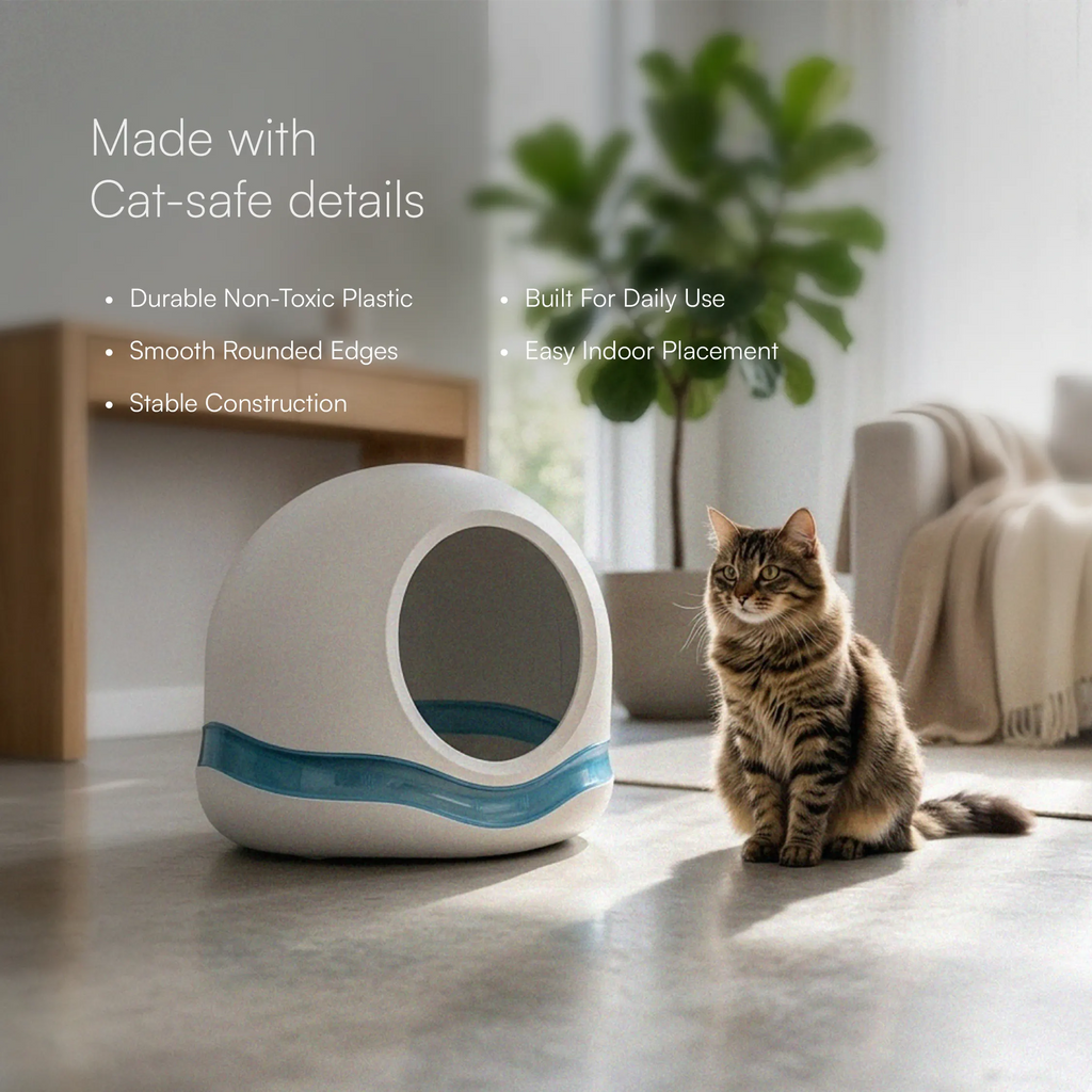 Meow Cave – Covered Cat Lounge with Built-in Scratch Board | Safe, Cozy & Enclosed