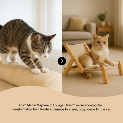 Meow Scratch Lounge – Cat Scratcher & Relax Bed