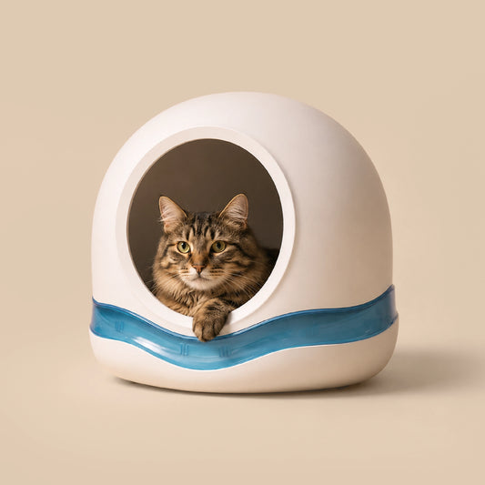 Meow Cave – Covered Cat Lounge with Built-in Scratch Board | Safe, Cozy & Enclosed