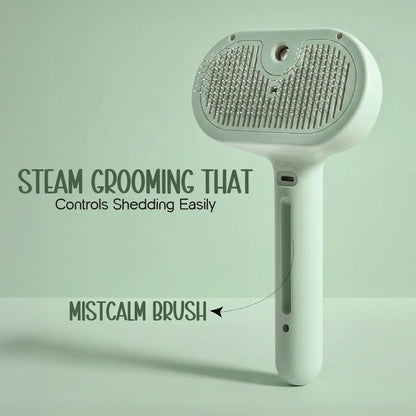 MistCalm Brush | Stress-Free Steam Grooming for Dogs & Cats - Tilting Heads