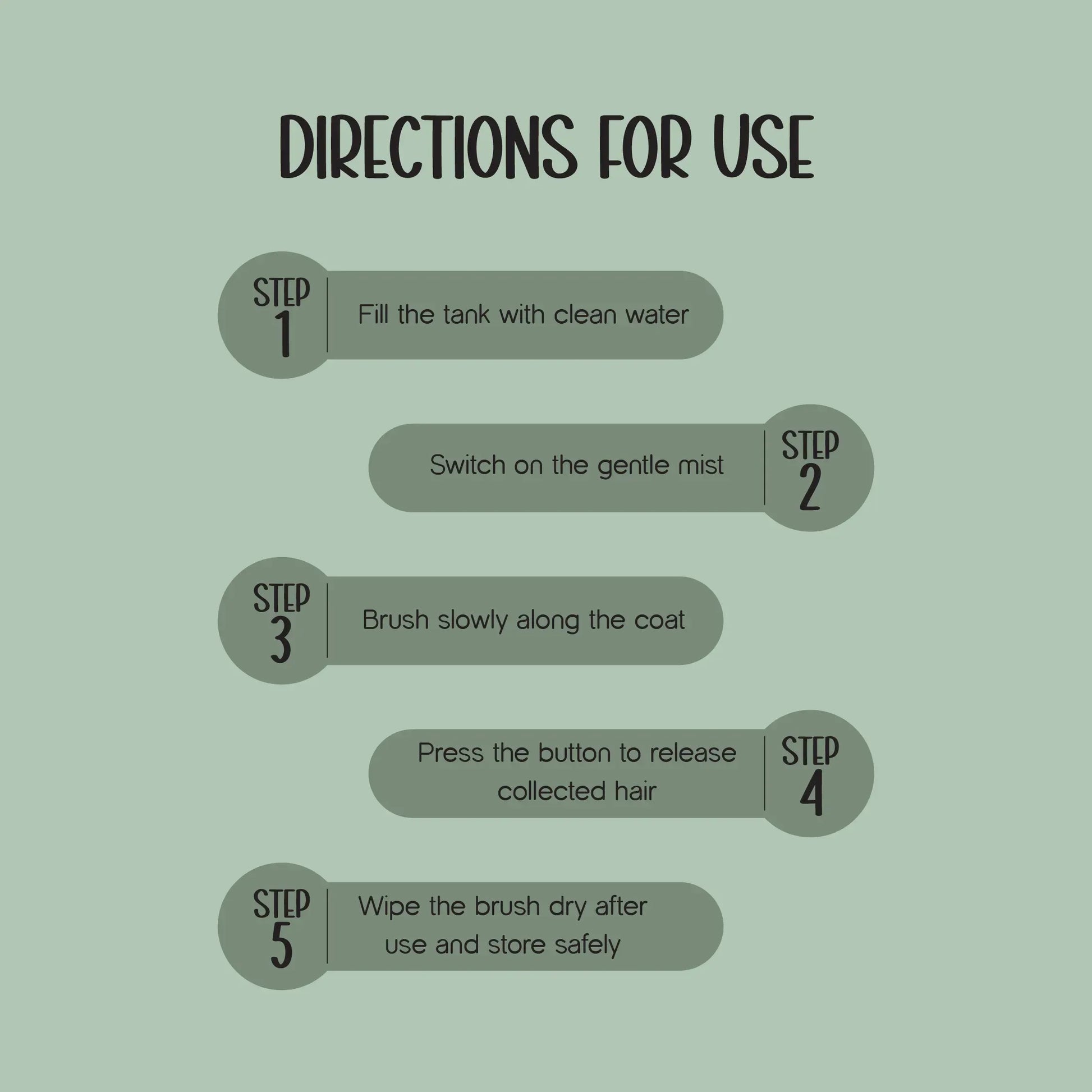 MistCalm Brush | Stress-Free Steam Grooming for Dogs & Cats - Tilting Heads