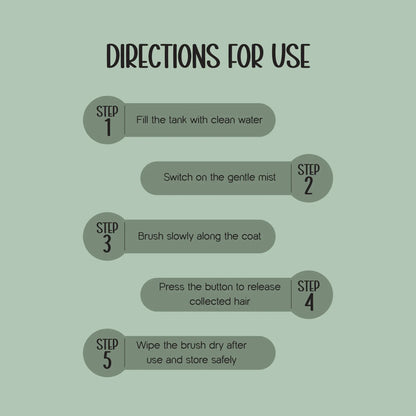 MistCalm Brush | Stress-Free Steam Grooming for Dogs & Cats - Tilting Heads