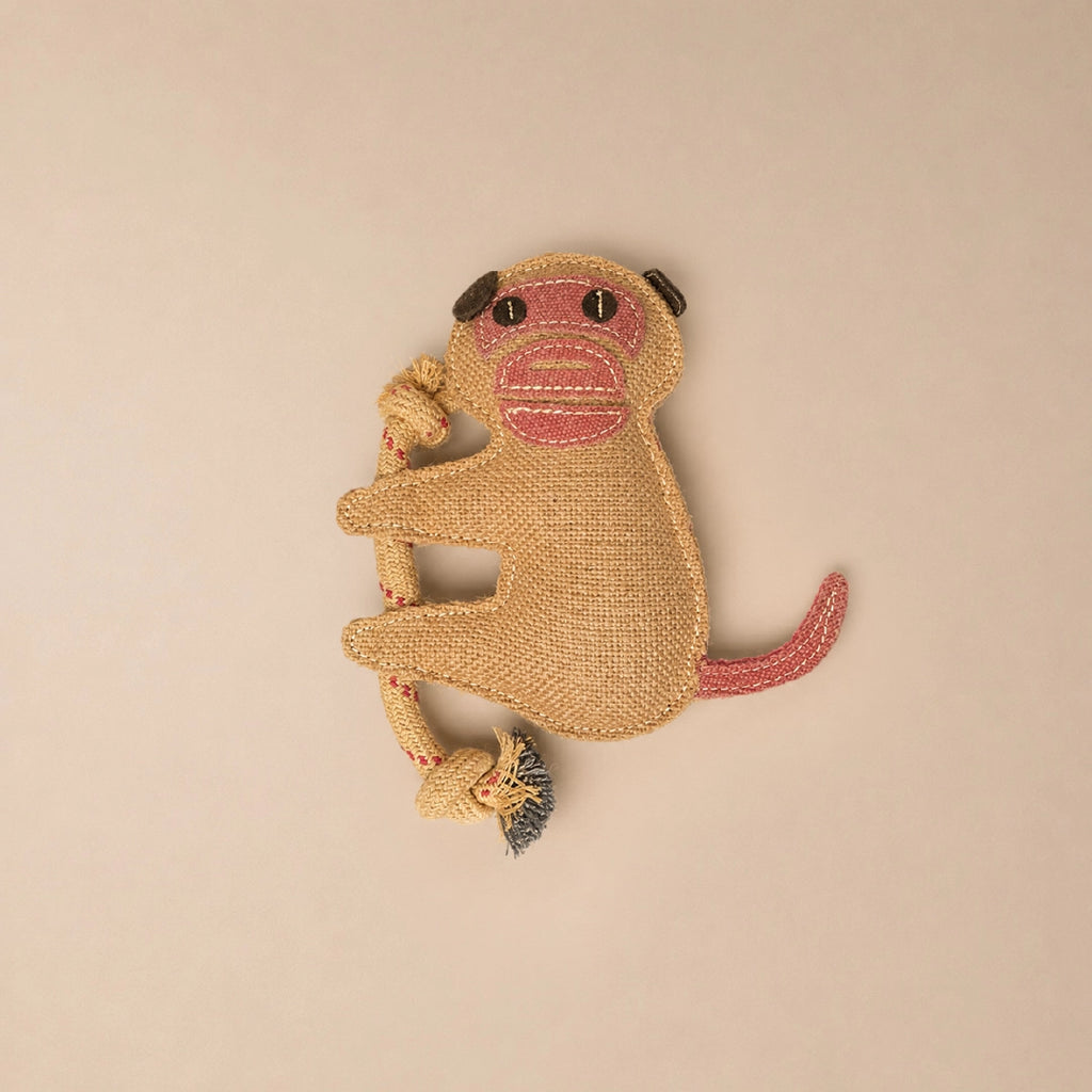 MonkeyChew Toy Organic Jute Chew & Tug Toy For Dogs & Cats