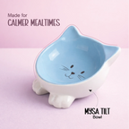 Mysa Tilt Bowl – Tilted Ceramic Feeding Bowl for Cats
