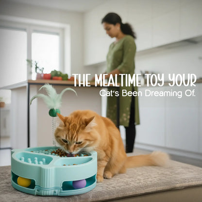 NibblePlay Feeder Cat Toy | Play, Engage & Feed in One Fun Product - Tilting Heads