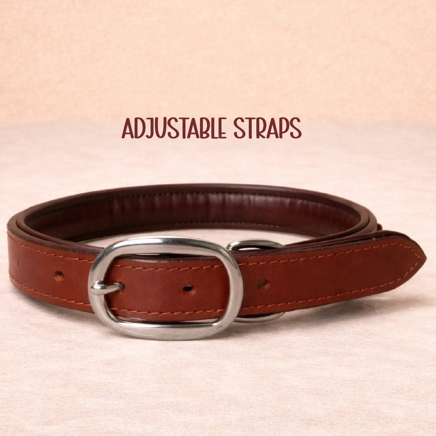 NobleSpike Collar - Soft Leather Comfort Collar for Dogs - Tilting Heads