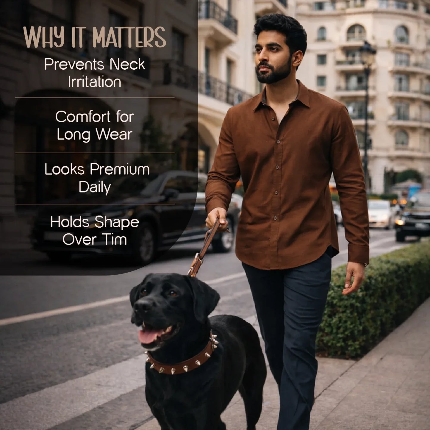 NobleSpike Collar - Soft Leather Comfort Collar for Dogs - Tilting Heads