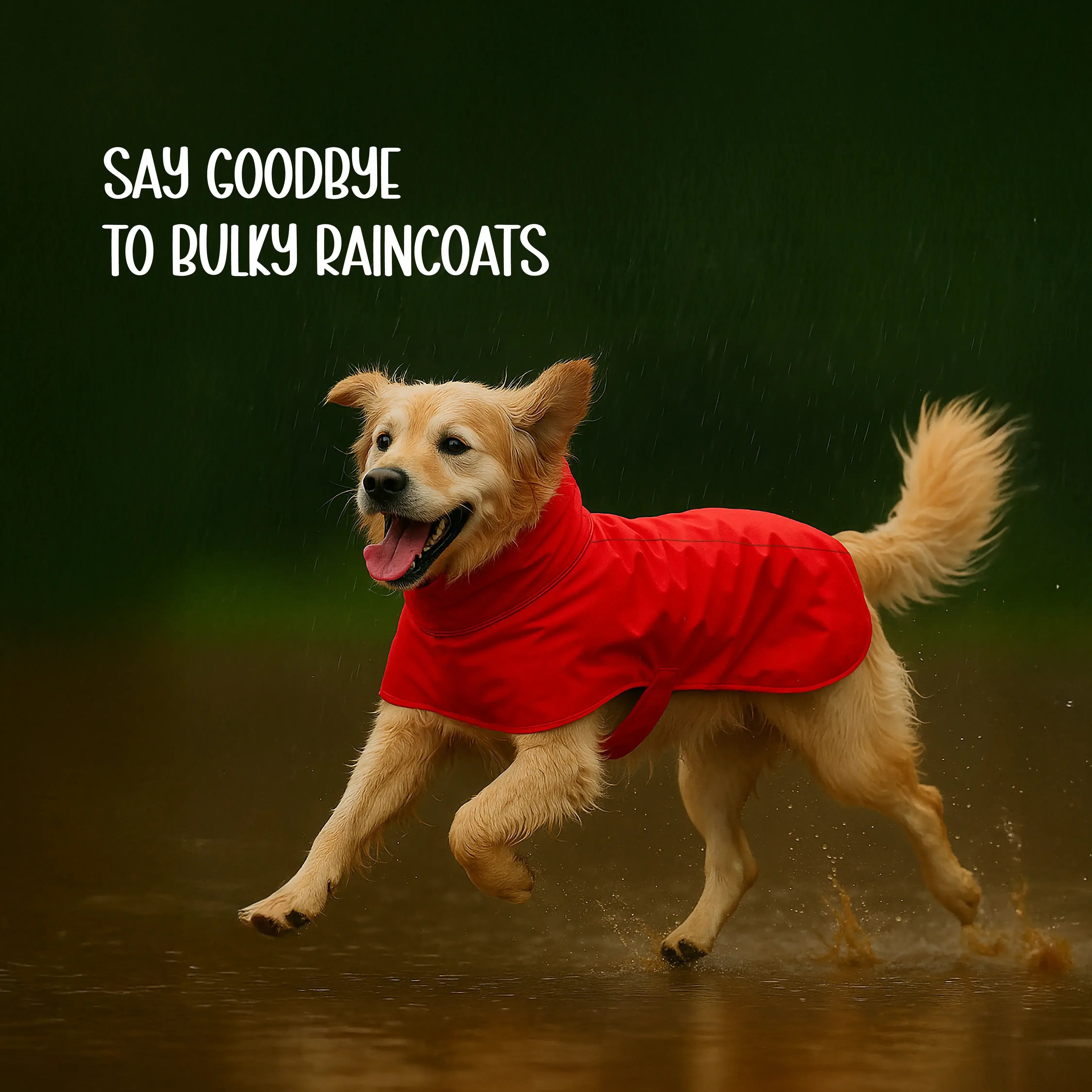 ZephyrLite Vest | Waterproof Dog Raincoat | Lightweight, Easy to Wear, Adjustable Fit - Tilting Heads