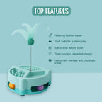 NibblePlay Feeder Cat Toy | Play, Engage & Feed in One Fun Product - Tilting Heads