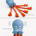 OctoSqueak Toy | Squeaky Rope Tug Toy for Dogs