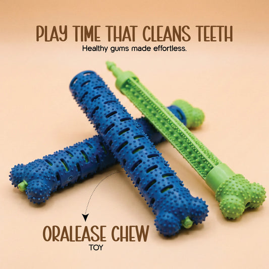 OralEase Chew Toy | Cleans Teeth, Massages Gums for Dogs & Cats