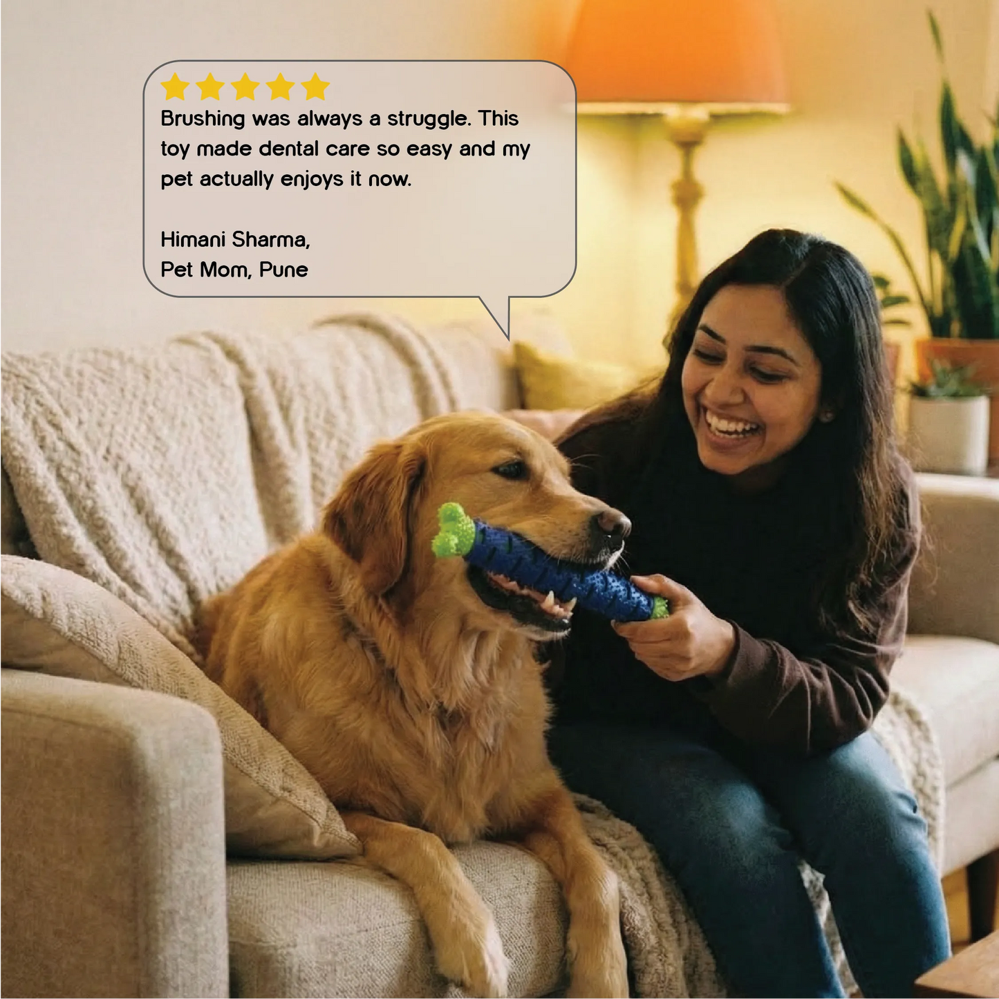 OralEase Chew Toy | Cleans Teeth, Massages Gums for Dogs & Cats