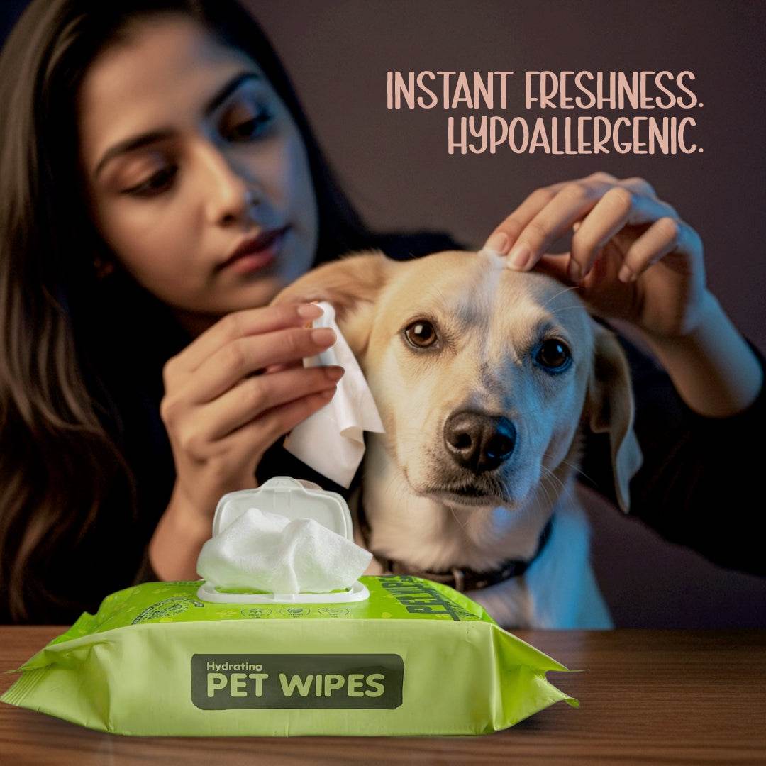 Daily Pet Wipes | 100 Pulls| Hypoallergenic, Eco-Friendly Cleaning Wipes for Dogs, Cats, Puppies & Kittens. - Tilting Heads