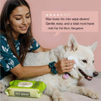 Daily Pet Wipes | 100 Pulls| Hypoallergenic, Eco-Friendly Cleaning Wipes for Dogs, Cats, Puppies & Kittens. - Tilting Heads