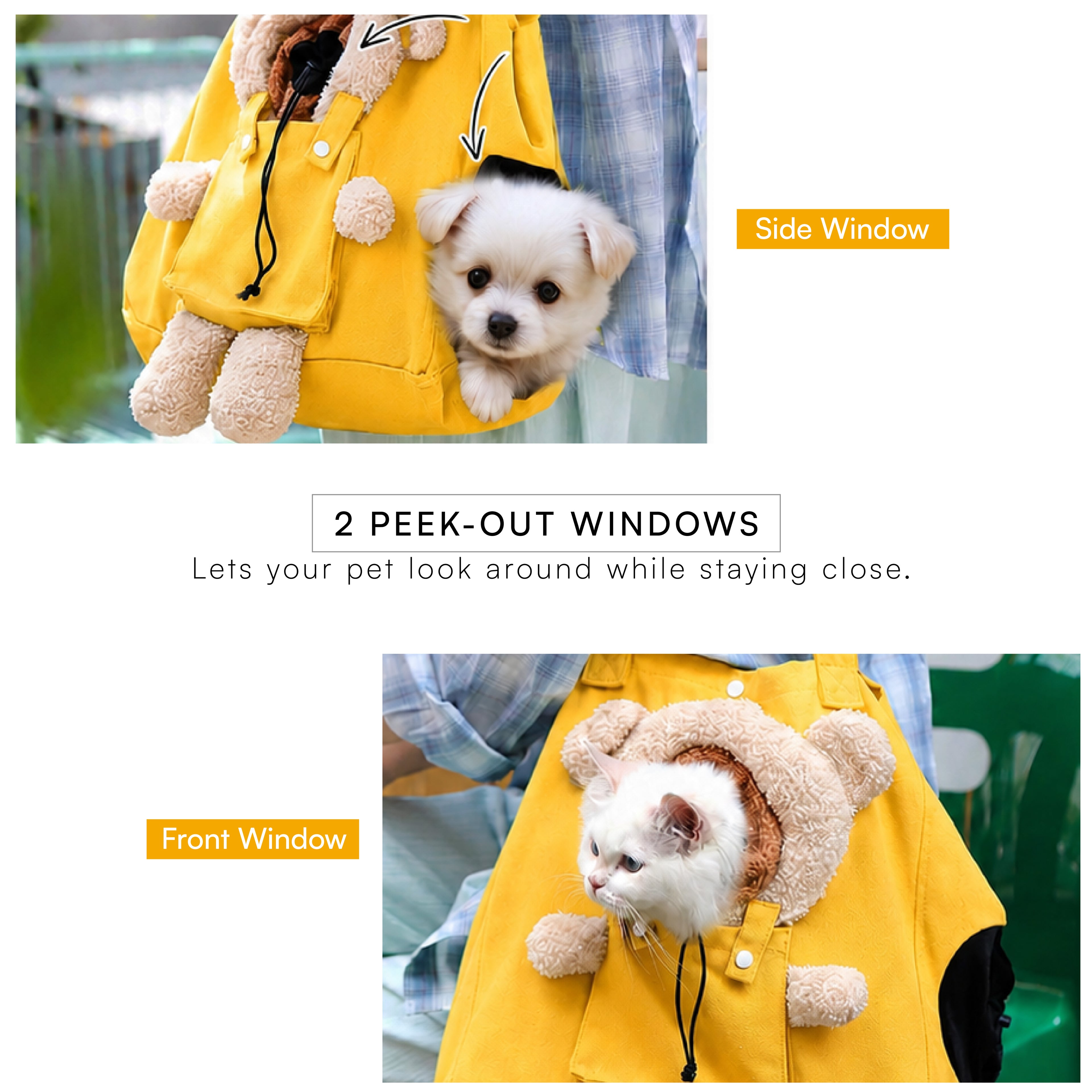 PocketPup Tote Bag - Travel Ready Breathable Tote for Small Pets up to 6.5 kg