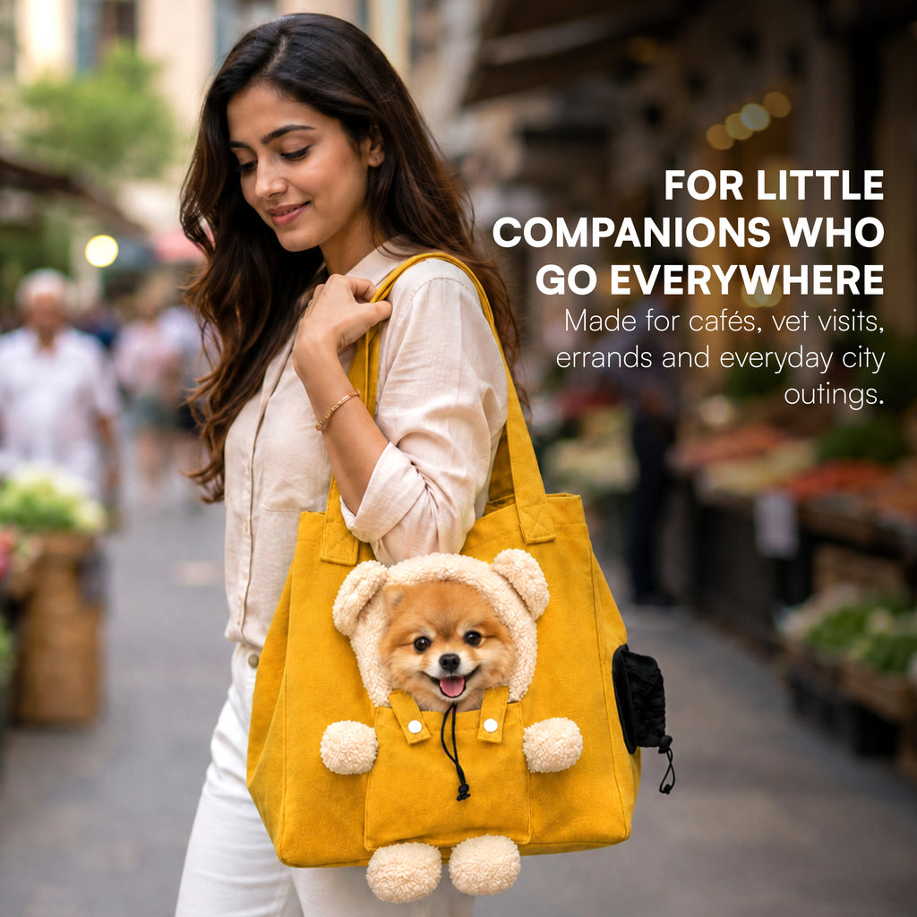 PocketPup Tote Bag - Travel Ready Breathable Tote for Small Pets up to 6.5 kg